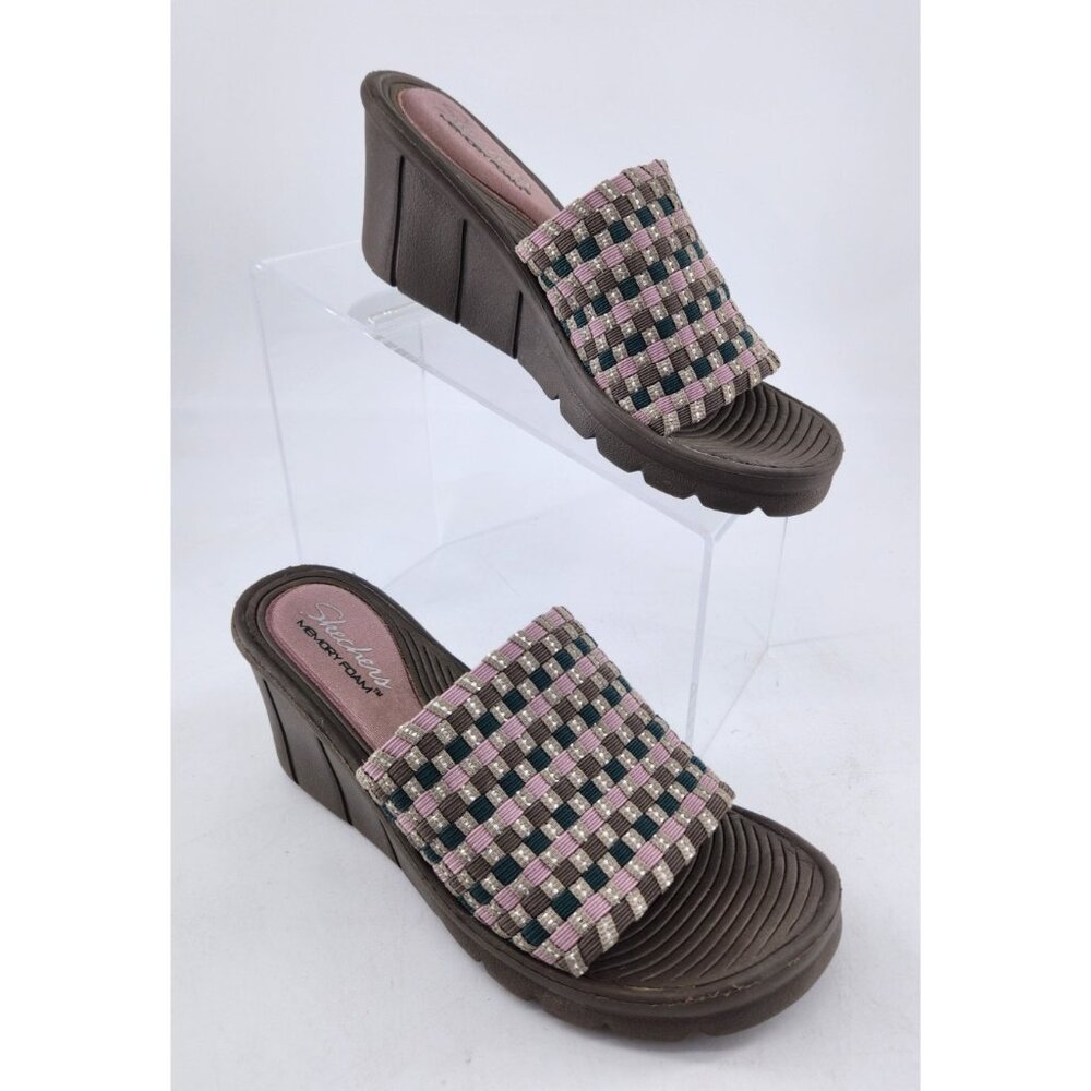 Skechers Promenade Shopper Stretch Weave Memory Foam 38398 Lavender Women Sz 4.5